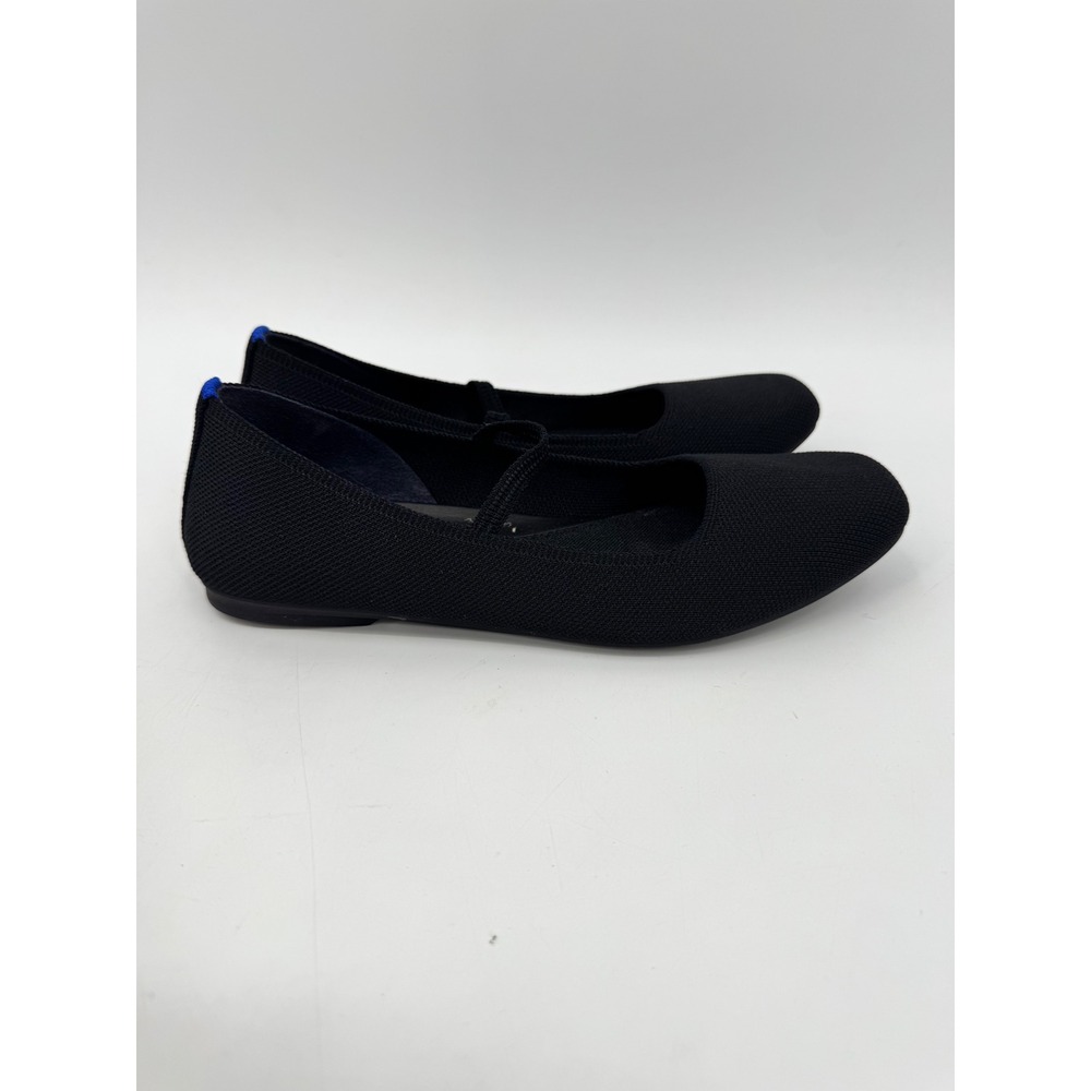 Rothy's Square Mary Jane Women 8.5 Black Knit Sustainable Comfort